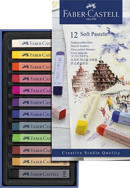 Soft pastels cardboard box of 12