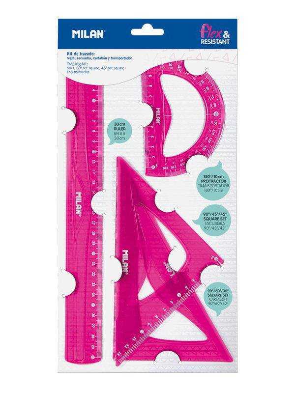 Flex&Resistant pink Acid rulers kit