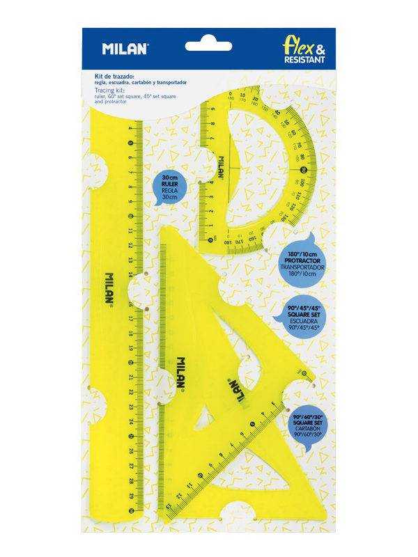 Flex&Resistant yellow Acid rulers kit