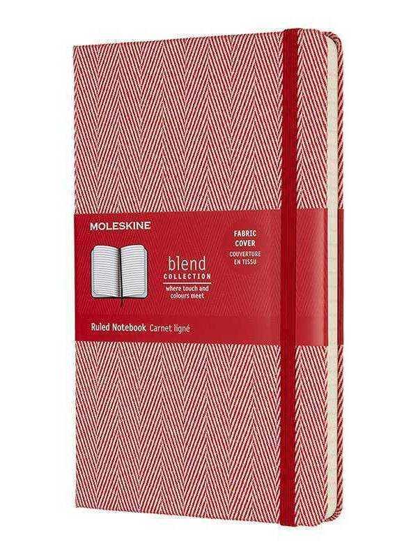 BLEND COLLECTION NOTEBOOK HERRINGBONE WEAVE - RED