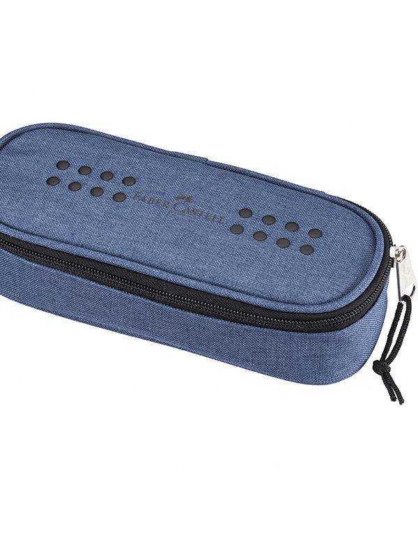 Grip pencil case with rubber band, avio blue