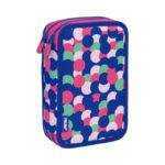 Filled double decker pencil case Dotty
