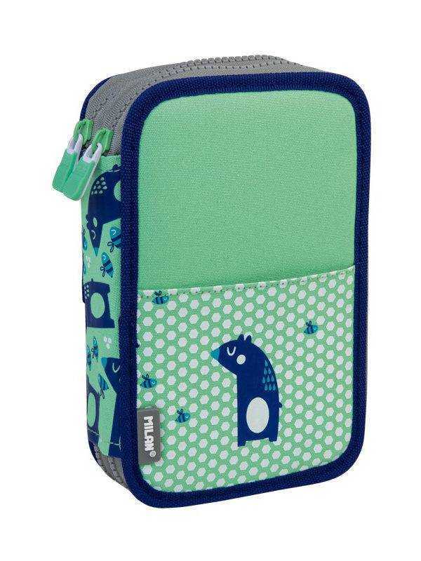 Filled double decker pencil case Net & Lit, green