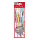 Pastel brush with soft touch grip area