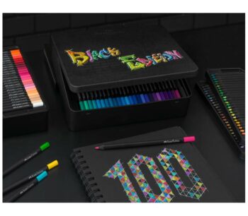 Black Edition Colouring Pencils 100x Metal Case - Image 3