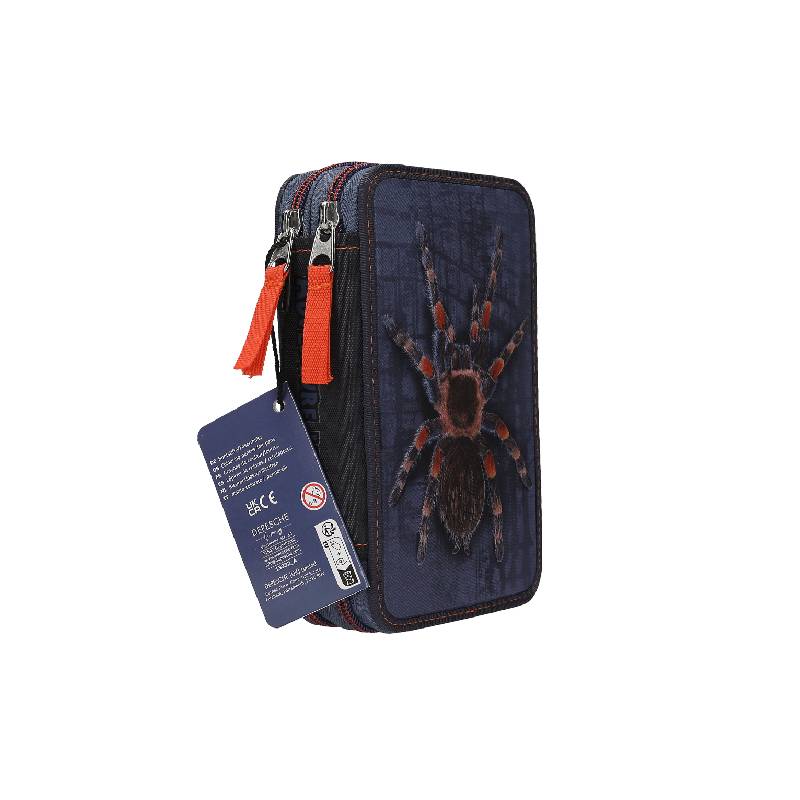 Adventure World Double Pencil Case With Spider
